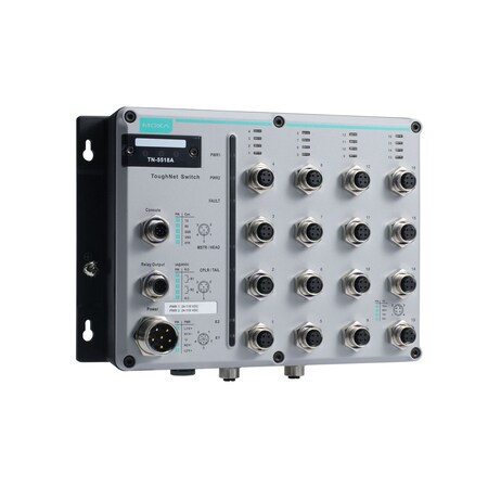 Moxa L2 Mgd Eth. Swtch W/ 8* 10/100Baset(X)Ports, Tn-5518A-8Poe-2Gtxbp-Wv-T TN-5518A-8PoE-2GTXBP-WV-T